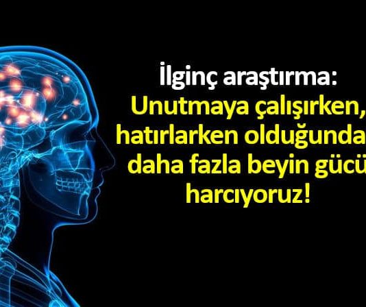 Unutmak, hatırlamaktan daha fazla beyin gücü harcatıyor!