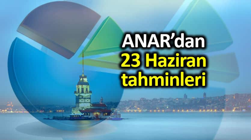 ANAR 23 Haziran İstanbul seçim tahminleri