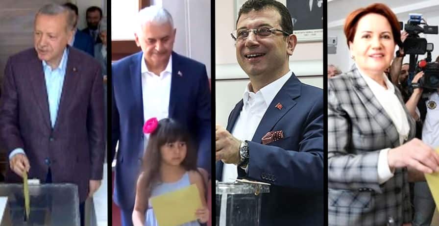 İmamoğlu, Yıldırım, Erdoğan ve Akşener oylarını kullandılar