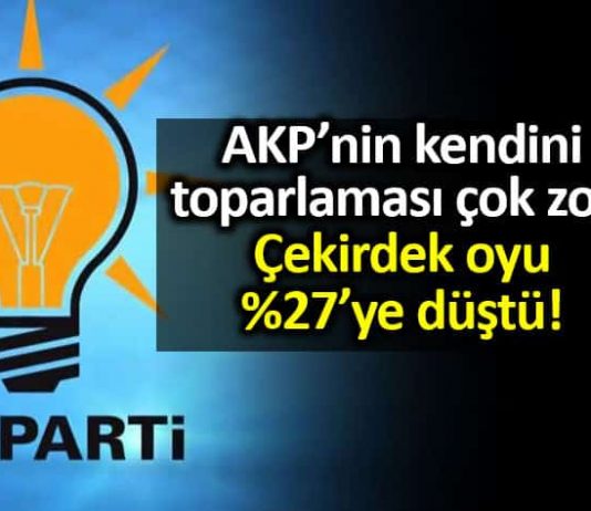 AKP nin çekirdek seçmeni yüzde 27 ye düştü! konda bekir ağırdır