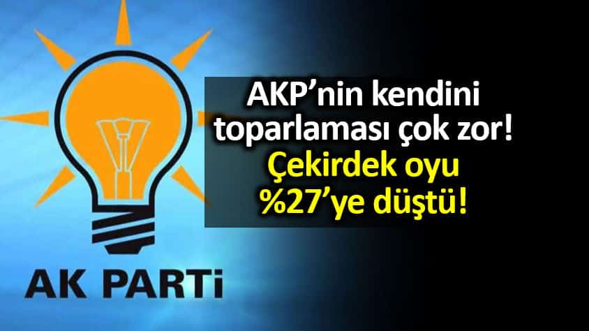 AKP nin çekirdek seçmeni yüzde 27 ye düştü! konda bekir ağırdır