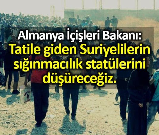 Almanya: Tatile giden Suriyelilerin sığınmacı statüsü düşürülecek