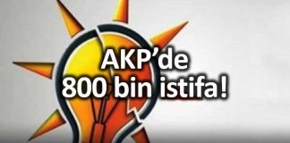 AKP son bir yılda 800 bin üye kaybetti!