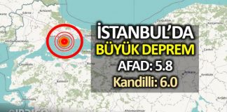 SON DAKİKA: İstanbul silivri büyük deprem kandilli afad son depremler