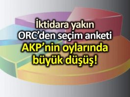 ORC seçim anketi: AKP oy oranlarında büyük düşüş!
