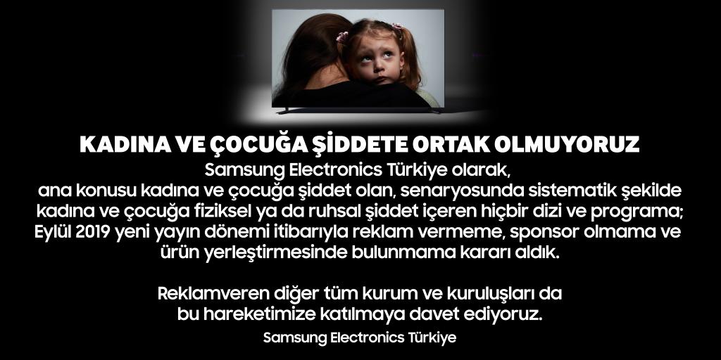 samsung electronics türkiye kadın çocuk şiddet reklam sponsorluk