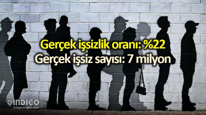 Türkiye de gerçek işsizlik oranı yüzde 22; gerçek işsiz sayısı 7 milyon