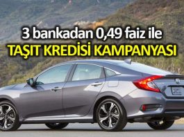 Ziraat, Halkbank ve Vakıfbank 0.49 ile taşıt kredisi kampanyası
