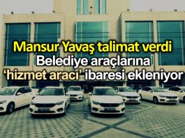 Ankara da belediye araçlarına hizmet aracı ibaresi konuldu