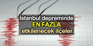 İstanbul depreminden en fazla etkilenecek ilçeler