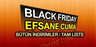 Efsane Cuma (Black Friday) indirimleri: Tüm indirimler / Tam liste Black Friday Efsane Cuma