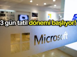 haftada 4 gün iş 3 gün tatil dönemi microsoft