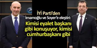 İYİ Parti’li Dervişoğlu’ndan Ekrem İmamoğlu ve Tunç Soyer’e uyarı İYİ Parti müsavat dervişoğlu Ekrem İmamoğlu ve Tunç Soyer uyarı