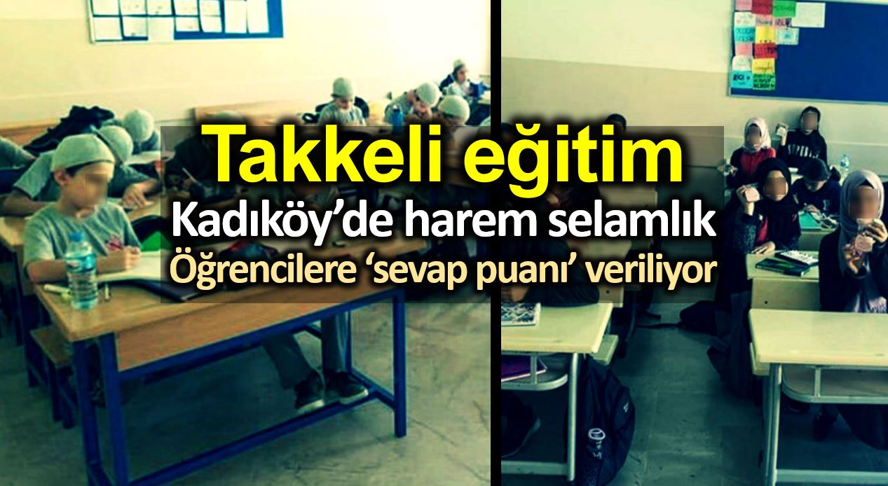 Kadıköy takkeli eğitim: Öğrencilere sevap puan kartı dağıtılıyor