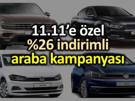 n1 11.11 özel indirimli Volkswagen araba kampanyası 9 10 11 kasım