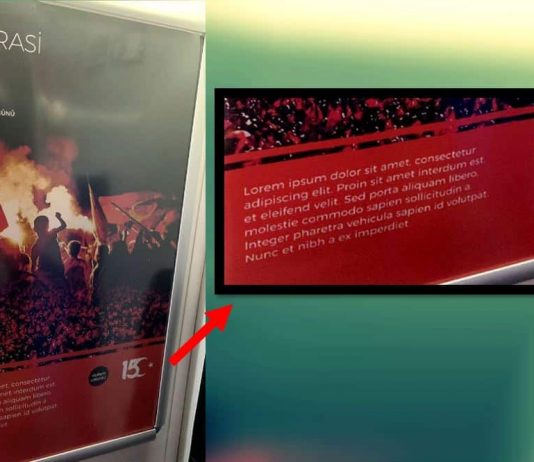 Taslak hali basılan 15 Temmuz afişleri sosyal medyada gündem oldu