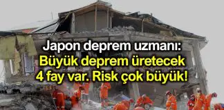 Japon deprem uzmanı: Marmara’da büyük deprem üretecek 4 fay var! Japon uzman: Marmara'da büyük deprem üretecek 4 fay var!