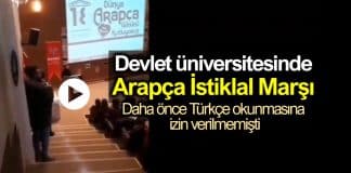 Kırıkkale Üniversitesi Arapça İstiklal Marşı krizi