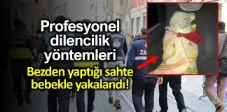 Profesyonel dilencilik yöntemleri: Bezden sahte bebek yapıyorlar Profesyonel dilencilik yöntemleri: İş kolu haline gelmiş durumda!