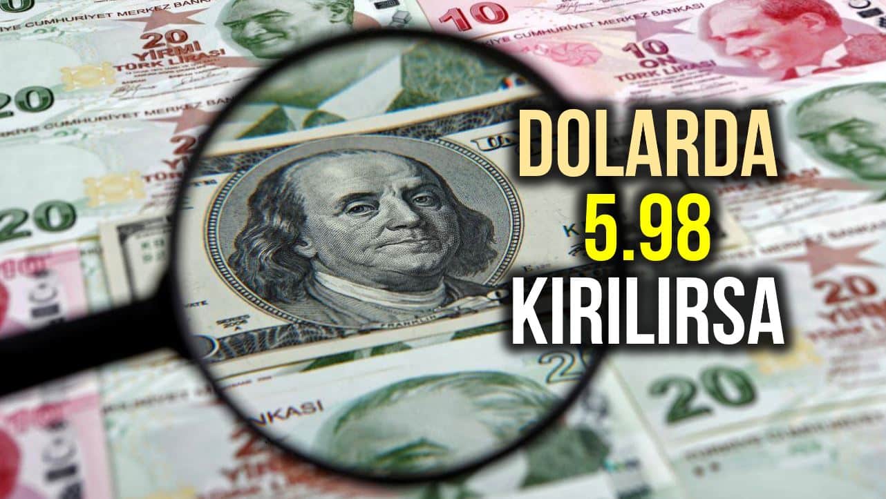 Dolar TL de 5.98 kırılırsa kurda 6.20 ile 6.80 e yol açılır!