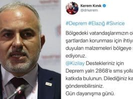 Elazığ depreminin ardından Kızılay Başkanı Kerem Kınık tepki!