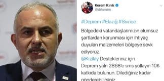 Elazığ depreminin ardından Kızılay Başkanı Kerem Kınık tepki!