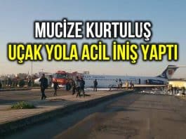 İran Caspian Airlines yolcu uçağı karayoluna acil iniş yaptı