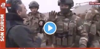 A Haber muhabiri İdlib deki Türk komutanı taciz etti