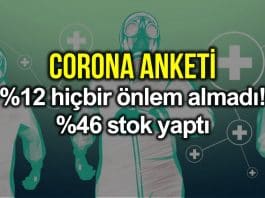 Corona virüsü anketi: Yüzde 12 hiçbir önlem almadı!
