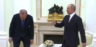 Erdoğan ve Putin bakan selamlamalarındaki fark dikkat çekti