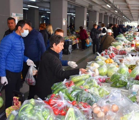 marmaris pazarı corona koronavirüs önlemleri ambalajlı ürünler