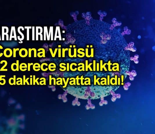 Corona virüsü 92 derece sıcaklıkta 15 dakika hayatta kaldı