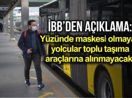 İBB murat ongun: Maskesi olmayan yolcular toplu taşıma araçlarına alınmayacak! otobüs metro