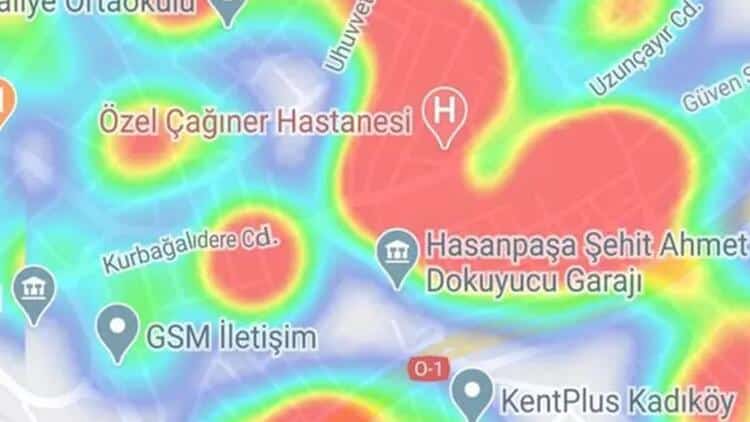 kadıköy İstanbul ilçe ilçe corona virüsü yoğunluk haritası