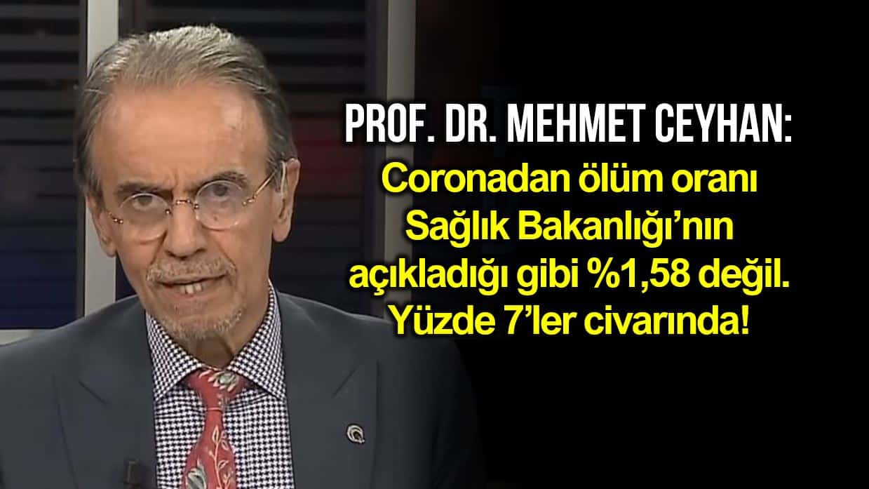 Prof. Dr. Mehmet Ceyhan: Corona ölüm oranı yüzde 1,58 değil, yüzde 7 civarında