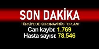 Türkiye corona verileri: Ölüm sayısı 1769'a, vaka sayısı 78546'ya yükseldi