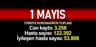 1 Mayıs Türkiye koronavirüs verileri: 3.258 ölüm, 122.392 vaka