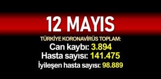 12 Mayıs Türkiye koronavirüs verileri: 3.894 ölüm, 141.475 vaka