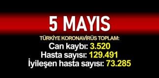 5 Mayıs Türkiye koronavirüs verileri: 3.520 ölüm, 129.491 vaka