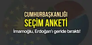 Cumhurbaşkanlığı seçim anketi: İmamoğlu, Erdoğan’ı geride bıraktı! Cumhurbaşkanlığı seçimi anketi: İmamoğlu, Erdoğan geride bıraktı avrasya anket