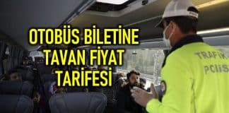Otobüs bileti tavan fiyat düzenlemesi Resmi Gazete