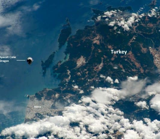 NASA Türkiye paylaşımı: Crew Dragon Demre Antalya