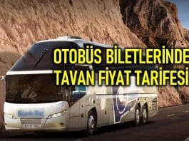 Otobüs biletlerinde kilometre bazında tavan fiyat tarifesi belli oldu