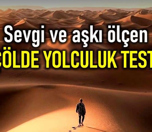 Sevgi ve aşkı ölçen kişilik testi: Çölde yolculuk testi