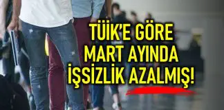 TÜİK Mart 2020 işsizlik rakamları: 0,9 puan düşüşle yüzde 13,2 oldu TÜİK mart 2020 işsizlik rakamları