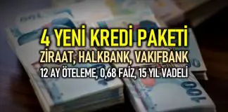 Ziraat Bankası, Halkbank, Vakıfbank 4 yeni kredi paketi sunacak Ziraat Bankası, Halkbank, Vakıfbank 4 kredi paketi sunacak