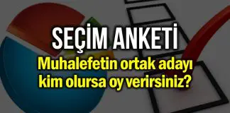 Seçim anketi: Muhalefetin ortak adayı kim olursa oy verirsiniz? seçim anketi