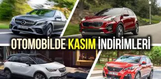 Araba markalarından Kasım faiz avantajları ve indirim kampanyaları Araba markaları Kasım ayı indirim kampanyaları