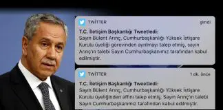 Bülent Arınç’ın istifası: İletişim Başkanlığı “görevden af” paylaşımını sildi! bülent arınç istifası