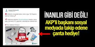 AKP’li Başakşehir belediye başkanını takip edene deprem çantası hediye! AKP başakşehir belediye başkanını takip edene deprem çantası hediye!